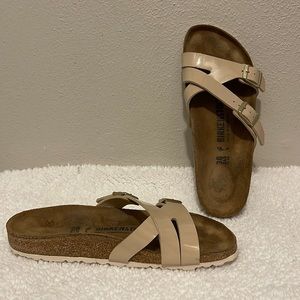Birkenstock sandals! Size 38. Tan. In great condition!